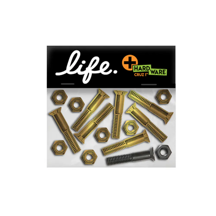 Pernos Life 1" Negro/Gold