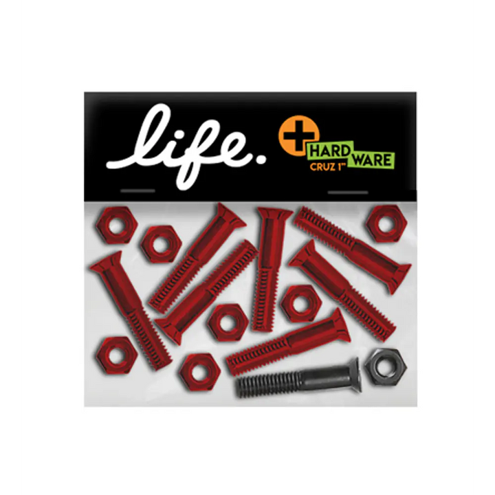 Pernos Life 1" Rojo/Negro