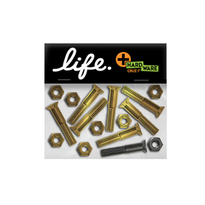 Pernos Life 1" Dorado/Negro