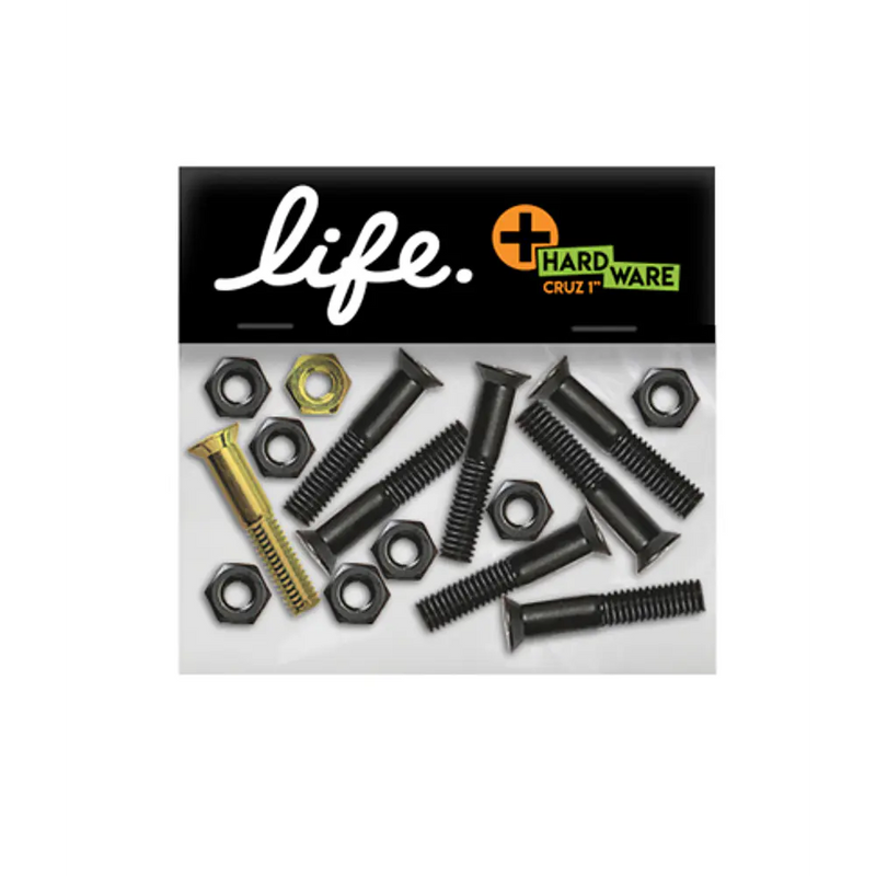 Pernos Life 1" Negro/Gold